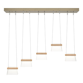 Buy soft-gold-with-clear-glass-zm-glass-and-clear-shade Cowbell Pendant by Hubbardton Forge