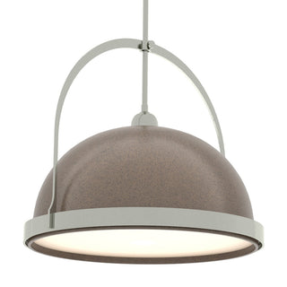 Buy sterling-and-white-shade Atlas Pendant by Hubbardton Forge