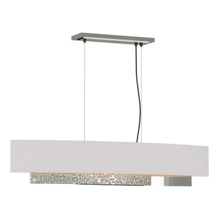Buy sterling-with-flax-shade-se-glass-and-white-shade Oceanus Pendant by Hubbardton Forge
