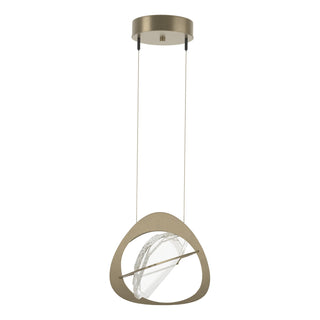 Buy soft-gold-with-clear-glass-zm-glass-and-clear-shade Venn Pendant by Hubbardton Forge