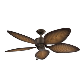 Buy satin-natural-bronze-finish-with-ivory-with-walnut-blades Nani Outdoor (Wet) Ceiling Fan by Kichler