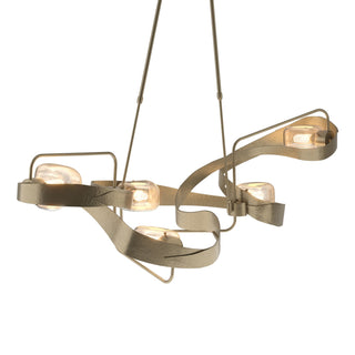 Buy soft-gold-with-clear-glass-zm-glass-and-clear-shade Graffiti Pendant by Hubbardton Forge