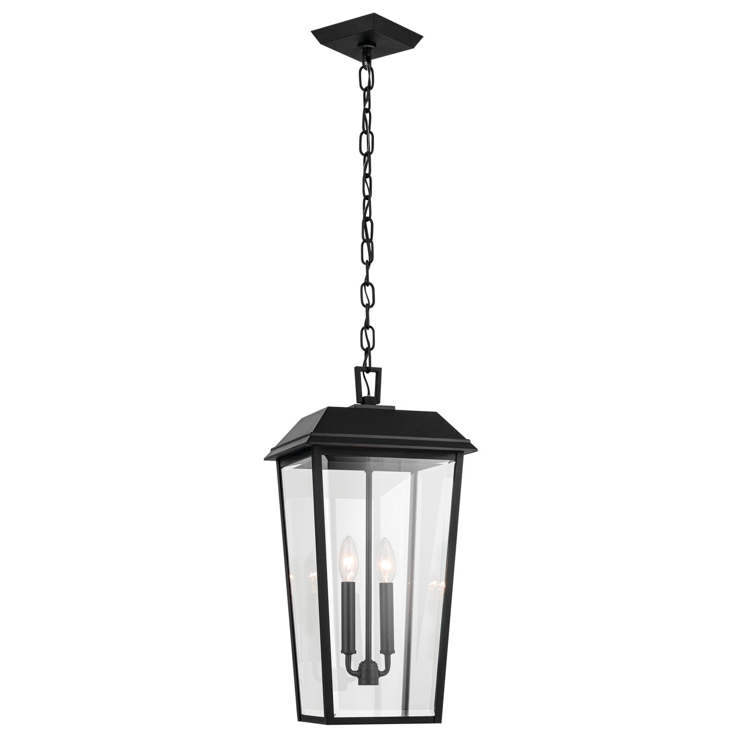 Kichler - 59122BKT - Two Light Outdoor Pendant - Mathus - Textured Black from Lighting & Bulbs Unlimited in Charlotte, NC