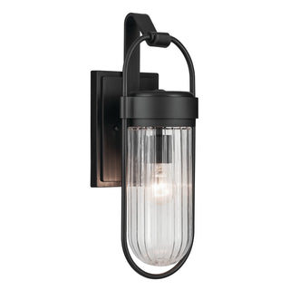 Buy textured-black-with-clear-glass-and-clear-shade Brix Outdoor (Wet) Wall Lantern by Kichler