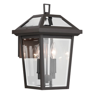Buy olde-bronze-with-clear-beveled-glass-and-clear-shade Regence Outdoor (Wet) Wall Lantern by Kichler