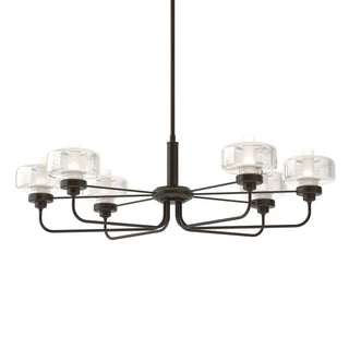 Buy oil-rubbed-bronze-with-clear-glass-zm-glass-and-clear-shade Nola Pendant by Hubbardton Forge