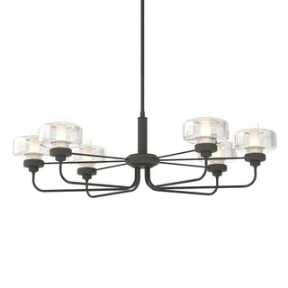 Buy natural-iron-with-clear-glass-zm-glass-and-clear-shade Nola Pendant by Hubbardton Forge