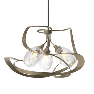 Buy soft-gold-with-clear-glass-zm-glass-and-clear-shade Nest Pendant by Hubbardton Forge