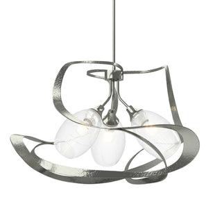 Buy sterling-with-clear-glass-zm-glass-and-clear-shade Nest Pendant by Hubbardton Forge