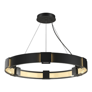 Buy black-with-clear-glass-zm-glass-and-clear-shade Aura Pendant by Hubbardton Forge