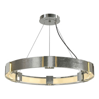 Buy sterling-with-clear-glass-zm-glass-and-clear-shade Aura Pendant by Hubbardton Forge