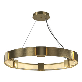 Buy modern-brass-with-clear-glass-zm-glass-and-clear-shade Aura Pendant by Hubbardton Forge
