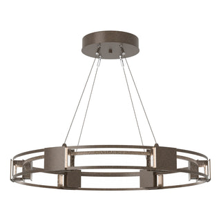 Buy bronze-with-seeded-clear-glass-ii-glass-and-clear-seedy-shade Aura Pendant by Hubbardton Forge