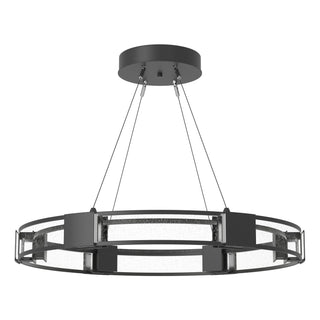 Buy black-with-seeded-clear-glass-ii-glass-and-clear-seedy-shade Aura Pendant by Hubbardton Forge