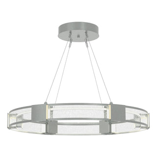 Buy vintage-platinum-with-seeded-clear-glass-ii-glass-and-clear-seedy-shade Aura Pendant by Hubbardton Forge