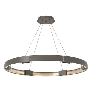 Buy dark-smoke-with-clear-glass-zm-glass-and-clear-shade Aura Pendant by Hubbardton Forge