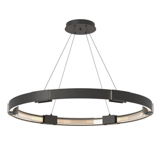 Buy black-with-clear-glass-zm-glass-and-clear-shade Aura Pendant by Hubbardton Forge