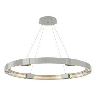 Buy sterling-with-clear-glass-zm-glass-and-clear-shade Aura Pendant by Hubbardton Forge