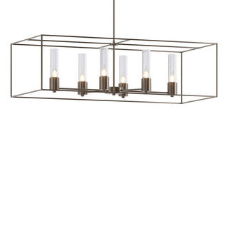 Buy bronze-with-seeded-clear-glass-ii-glass-and-clear-seedy-shade Portico Pendant by Hubbardton Forge