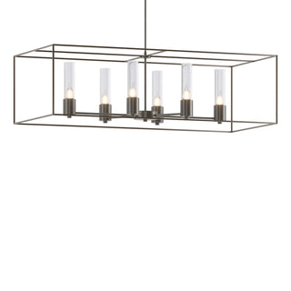 Buy dark-smoke-with-seeded-clear-glass-ii-glass-and-clear-seedy-shade Portico Pendant by Hubbardton Forge