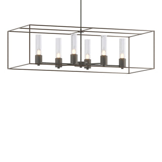 Buy natural-iron-with-seeded-clear-glass-ii-glass-and-clear-seedy-shade Portico Pendant by Hubbardton Forge