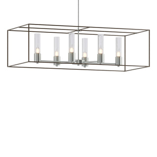 Buy vintage-platinum-with-seeded-clear-glass-ii-glass-and-clear-seedy-shade Portico Pendant by Hubbardton Forge