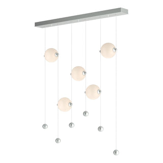 Buy vintage-platinum-with-opal-glass-gg-glass-and-white-shade Abacus Pendant by Hubbardton Forge