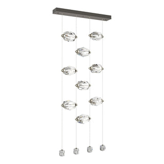 Buy dark-smoke-and-clear-textured-shade Gatsby Pendant by Hubbardton Forge