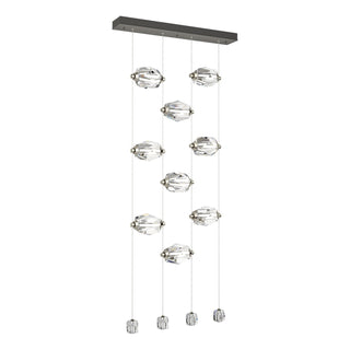 Buy natural-iron-and-clear-textured-shade Gatsby Pendant by Hubbardton Forge