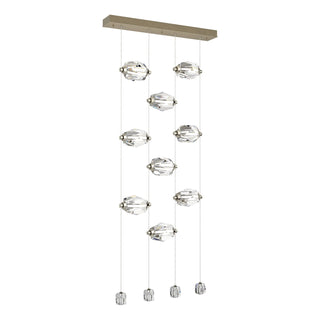 Buy soft-gold-and-clear-textured-shade Gatsby Pendant by Hubbardton Forge