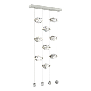 Buy sterling-and-clear-textured-shade Gatsby Pendant by Hubbardton Forge