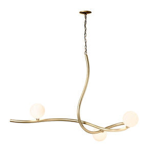 Buy modern-brass-with-opal-glass-gg-glass-and-white-shade Slide Pendant by Hubbardton Forge