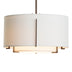 Bronze with Natural Anna Inner Shade & Natural Anna Outer Shade Glass and White Shade