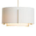 Modern Brass with Natural Anna Inner Shade & Natural Anna Outer Shade Glass and White Shade