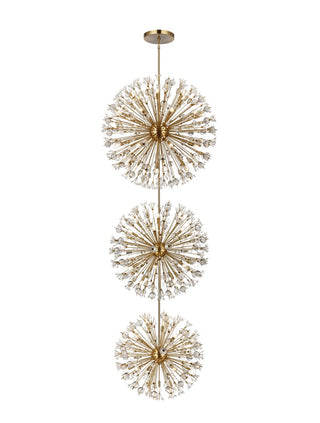 Buy satin-gold-and-clear-shade Vera Chandelier by Elegant Lighting