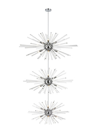 Buy chrome-and-clear-shade Sienna Chandelier by Elegant Lighting