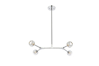 Buy chrome-with-clear-glass-and-clear-shade Zayne Pendant by Elegant Lighting