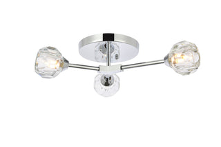Buy chrome-with-clear-glass-and-clear-shade Zayne Flush Mount Ceiling Light by Elegant Lighting