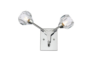 Buy chrome-with-clear-glass-and-clear-shade Zayne Sconce by Elegant Lighting