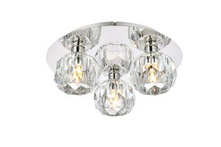 Buy chrome-with-clear-glass-and-clear-shade Graham Flush Mount Ceiling Light by Elegant Lighting