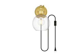 Buy brass Wesson Outdoor (Damp) Sconce by Elegant Lighting