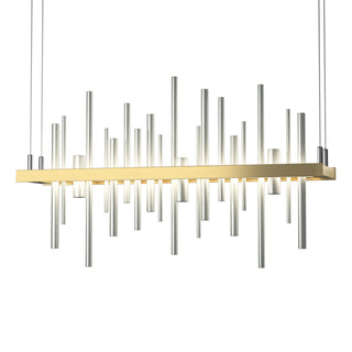 Buy modern-brass-and-metal-shade Cityscape Pendant by Hubbardton Forge