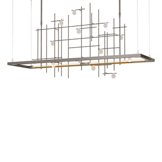 Buy oil-rubbed-bronze-with-clear-bubble-glass-yg-glass-and-clear-shade Four Seasons Pendant by Hubbardton Forge