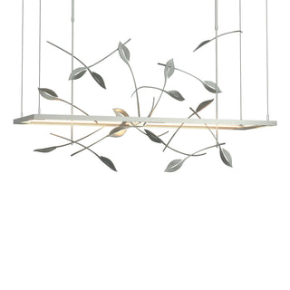 Buy vintage-platinum-and-white-shade Four Seasons Pendant by Hubbardton Forge
