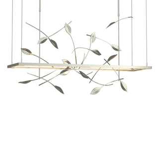 Buy sterling-and-white-shade Four Seasons Pendant by Hubbardton Forge