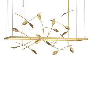 Buy modern-brass-and-white-shade Four Seasons Pendant by Hubbardton Forge