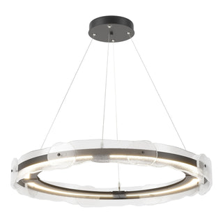 Buy black-with-clear-glass-zm-glass-and-clear-shade Solstice Pendant by Hubbardton Forge