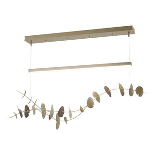 Buy modern-brass-and-white-shade Lily Pendant by Hubbardton Forge