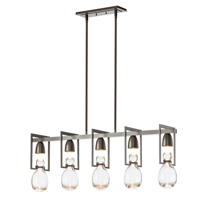 Apothecary Pendant by Hubbardton Forge - White with Clear Glass (ZM) Glass [Hubbardton Forge-137810-SKT-MULT-02-ZM0572|MAIN]