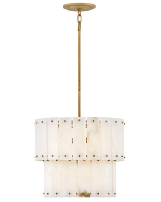 Buy burnished-gold-with-alabaster-glass Simone Semi-Flush Mount Ceiling Light by Fredrick Ramond